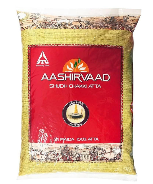 Aashirvaad Atta 5kg – Premium Whole Wheat Flour for Soft & Healthy Roti | High Fiber Indian Atta