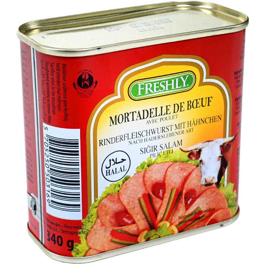 Freshly Mortadella Beef with Chicken 340g – Premium Deli Cold Cut